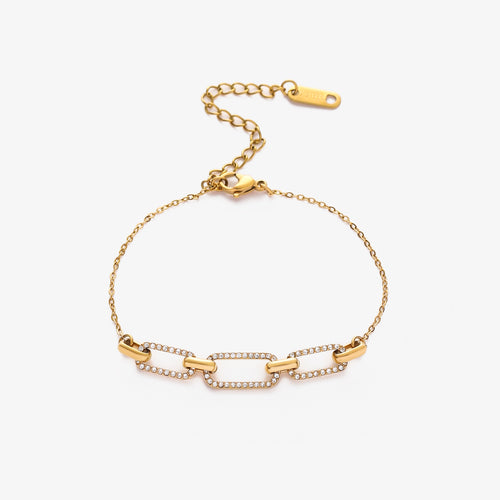 Link Diamond Chain Bracelet