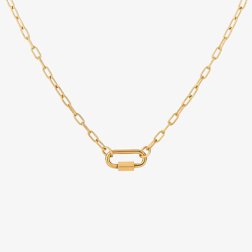 Carabiner Charm Lock Necklace