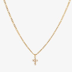 Pearl Cross Chain Necklace