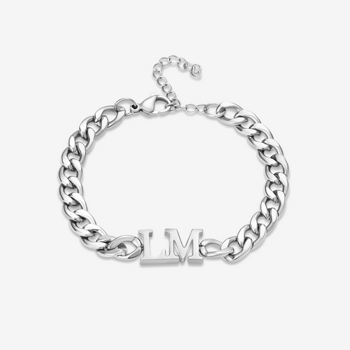 Initial Curb Bracelet