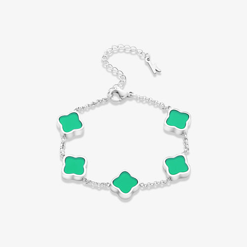 Celine Silver Clover Bracelet