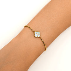 Clover Initial Bracelet
