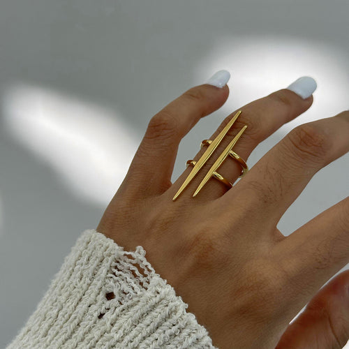 Double Spike Ring