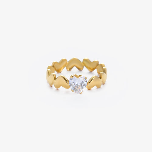 Heart Zircon Ring