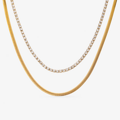 Layered Tennis Necklace