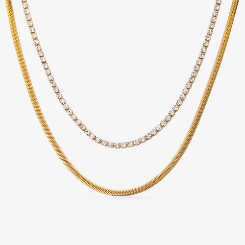 Layered Tennis Necklace