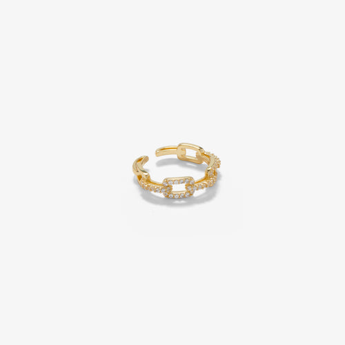 Diamond Chain Link Ring