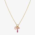 Pink Mini Heart Charm Necklace