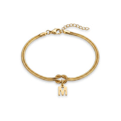 Forever Knot Bracelet with Initial Charm