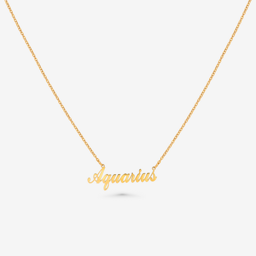 Zodiac Name Necklace