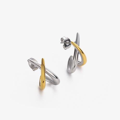 Intertwined Dual-Tone Earrings