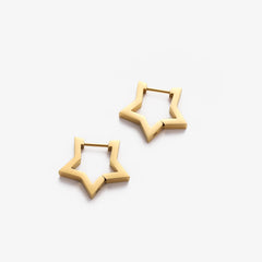 Dainty Star Hoop Earrings