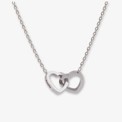 Two Hearts Engraved Necklace in Eternal Rose Gift Box