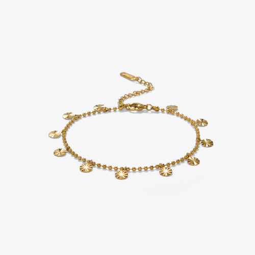 Round Disc Charm Anklet