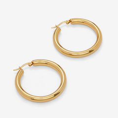 Large Tube Hoop Earrings