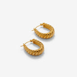 Ribbed Hoop Earrings