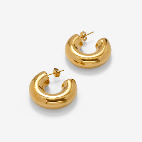 Round Hoop Earrings