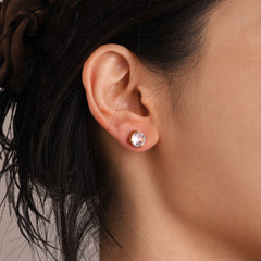 Round Cut Stud Earrings