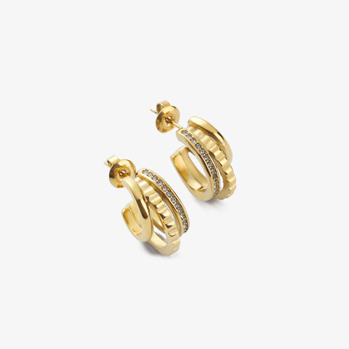 Pave Hoops Earrings