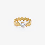 Heart Zircon Ring
