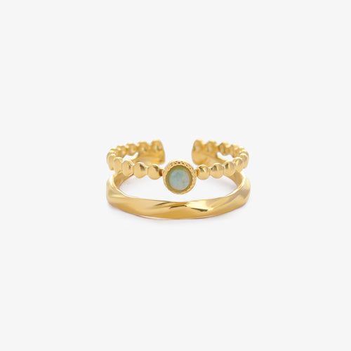 Double Layer Stone Ring