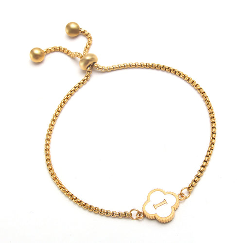 Clover Initial Bracelet