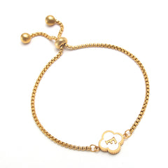 Clover Initial Bracelet