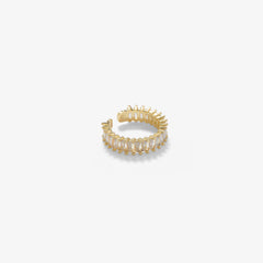 Cubic Zirconia Cuff Ring