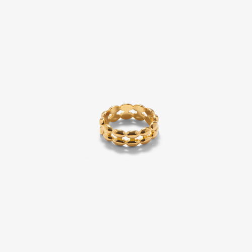 Double Oval Beads Ring