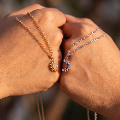 Sun and Moon Matching Necklace