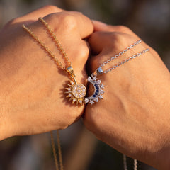 Sun and Moon Matching Necklace