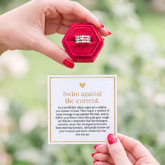 Swim Against The Current Fish Ring — A Gift of Encouragement & Strength