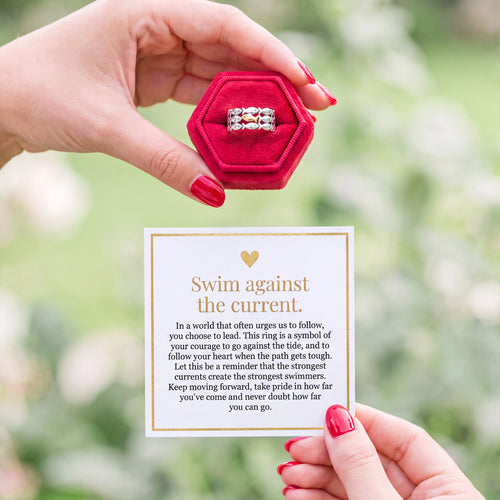 Swim Against The Current Fish Ring — A Gift of Encouragement & Strength