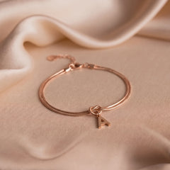 Forever Knot Bracelet with Initial Charm