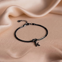 Forever Knot Bracelet with Initial Charm